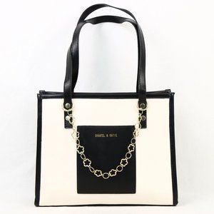 Shantel & Katie Two Tone Tote w/Decorative Floral Chain - FCM21